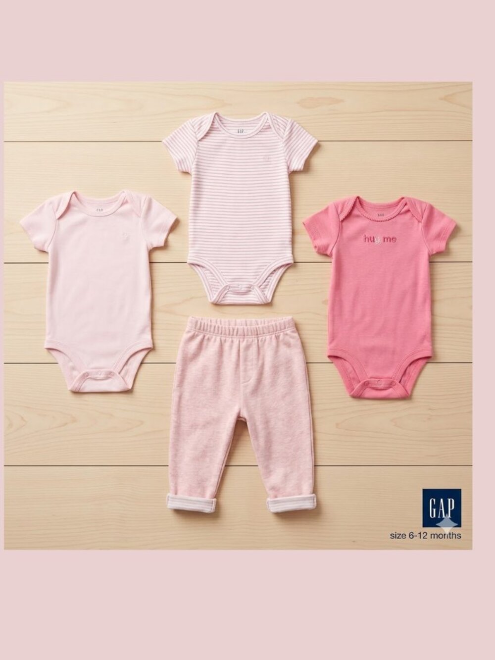 GAP Kids Light Pink Striped Set size 6-12 months
